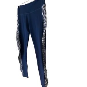 Vineyard Vines Performance Blue White Striped Leggings Womens Size Small